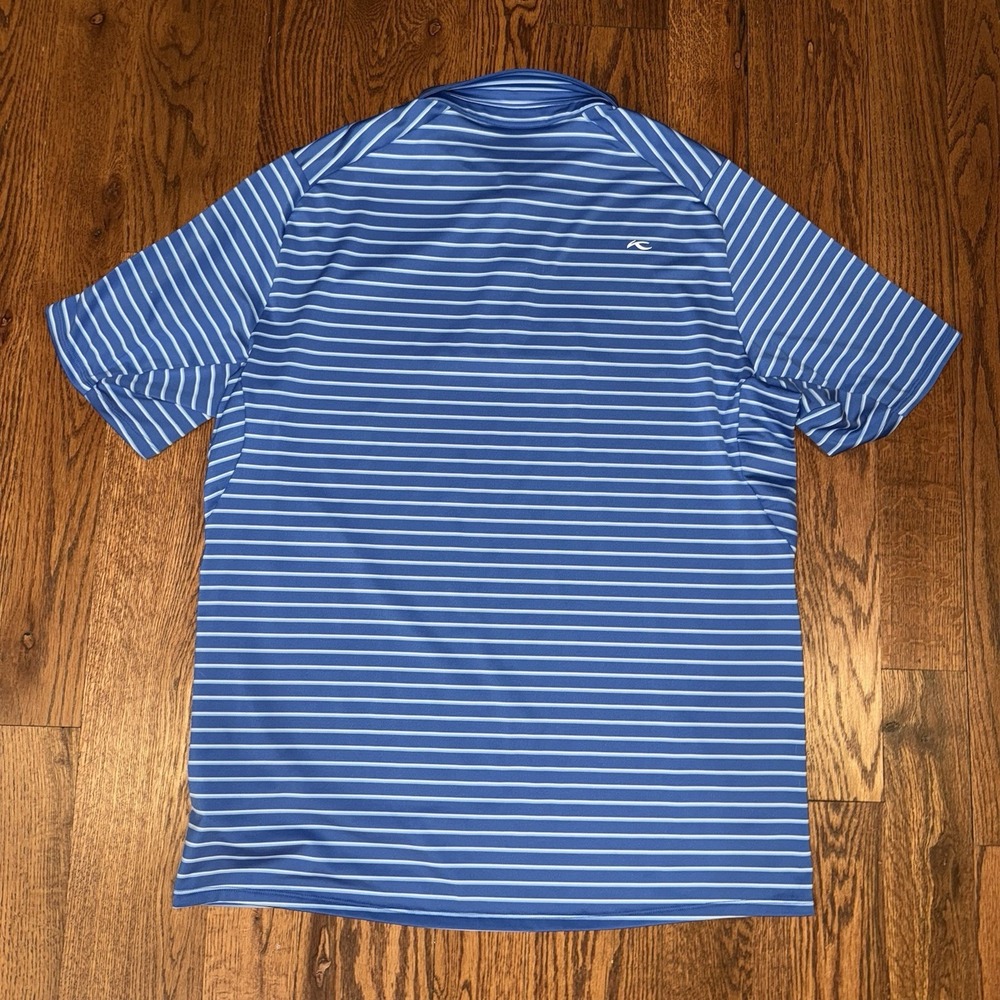 KJUS Soren Performance Polo‎ Men's 54 XL Blue Striped Eagle Ranch Short Sleeve - Picture 3 of 7
